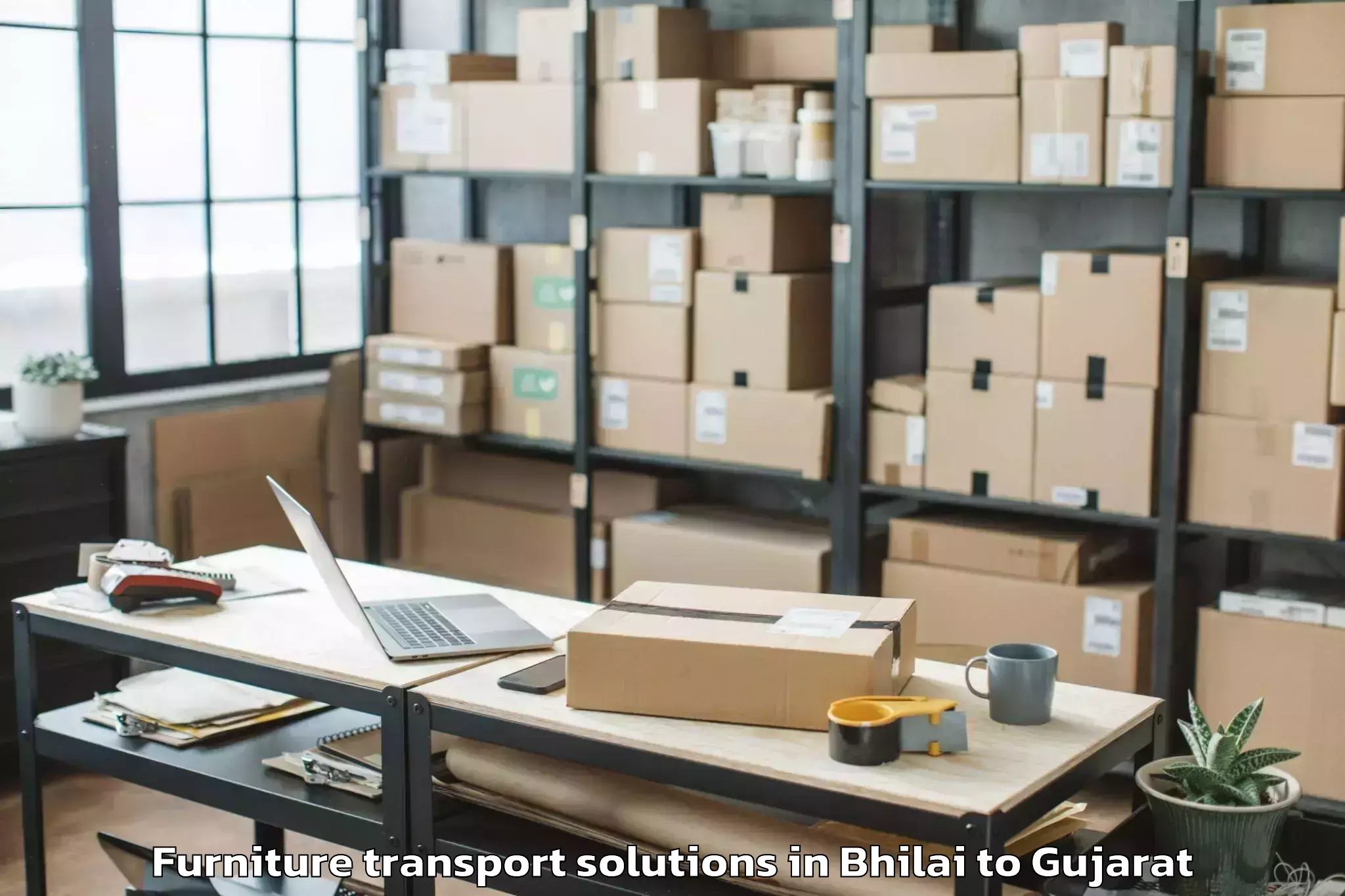 Hassle-Free Bhilai to Palitana Furniture Transport Solutions